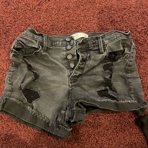 mudd black denim shorts size 9